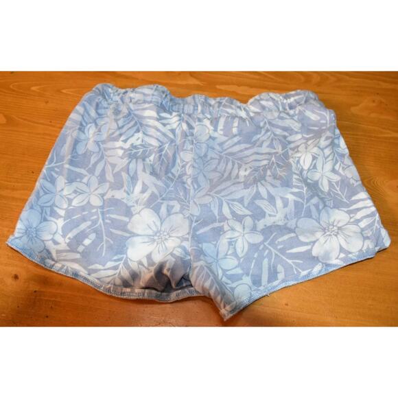 Old Navy Dolphin Hem Shorts, Blue Hawaiian Print, Girl's Large 10/12, VGU - Picture 2 of 3